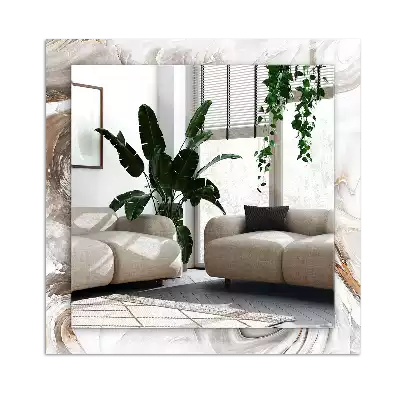 Miroir avec imprimé décoratif rectangulaire Motif marbré abstrait