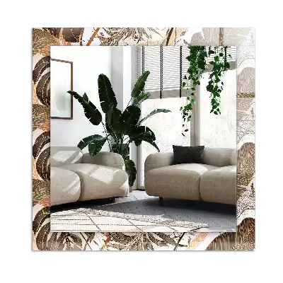 Miroir décoratif rectangulaire Feuilles motif tropical