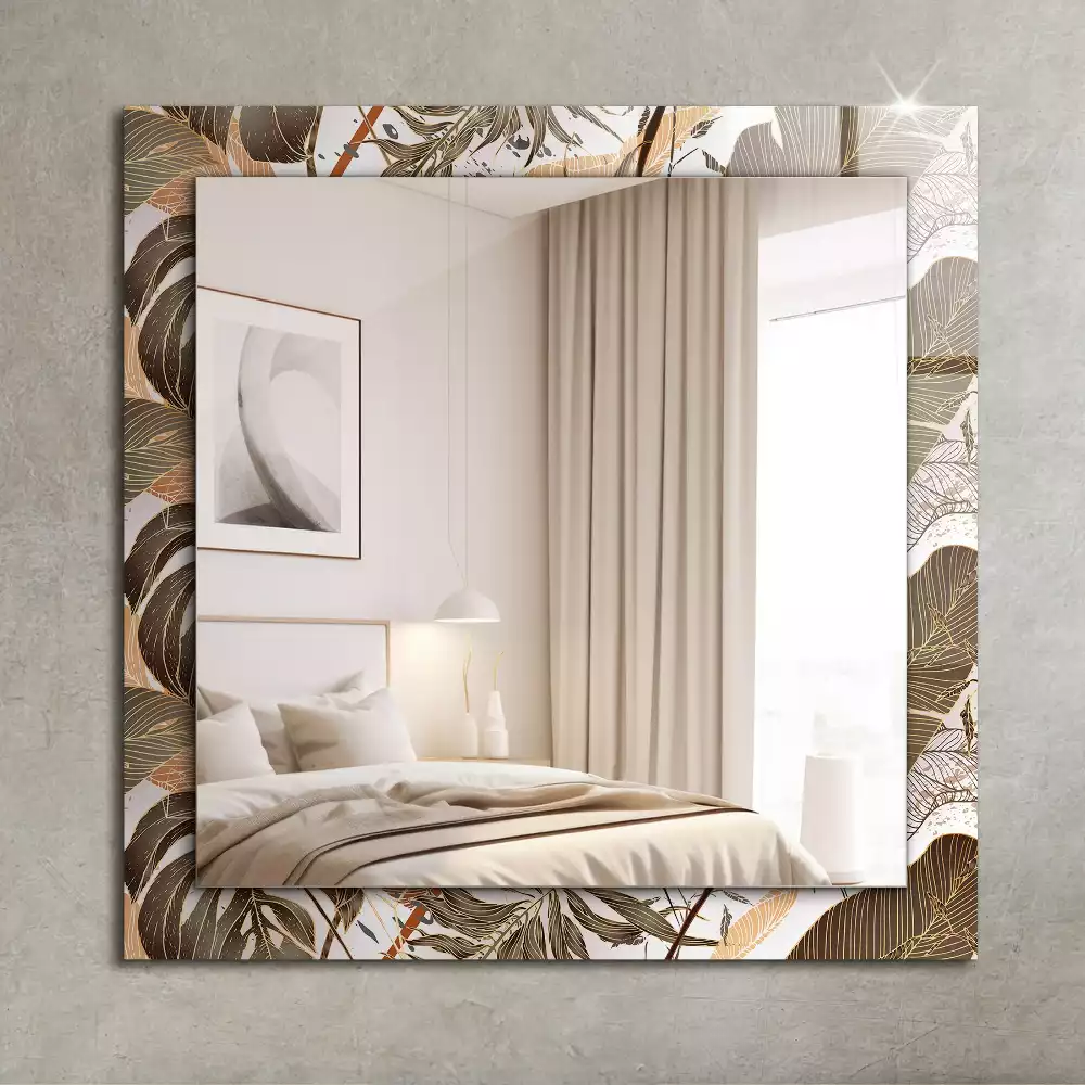 Miroir décoratif rectangulaire Feuilles motif tropical