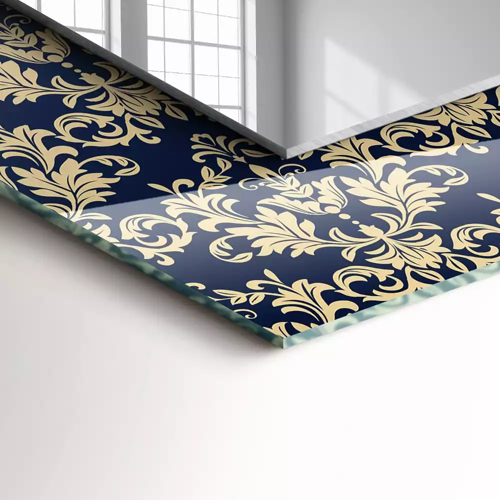 Miroir décoratif rectangulaire Motif victorien tapisserie