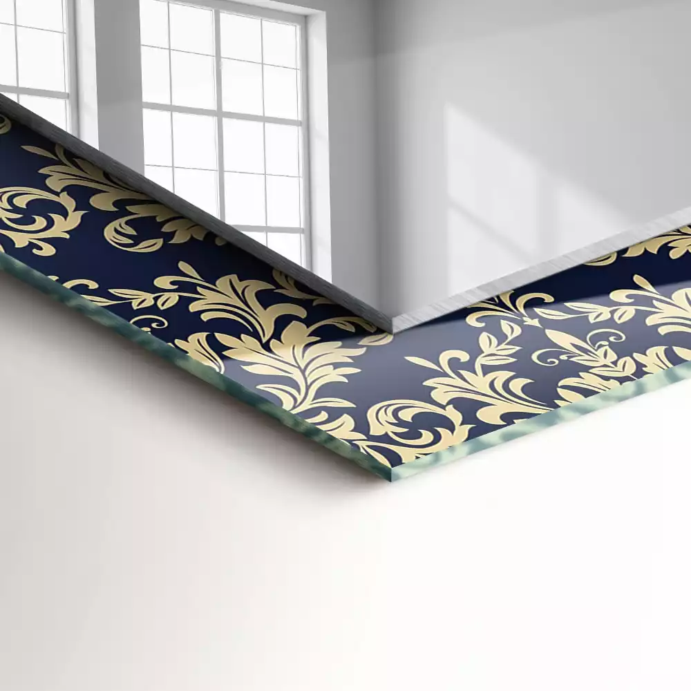 Miroir décoratif rectangulaire Motif victorien tapisserie