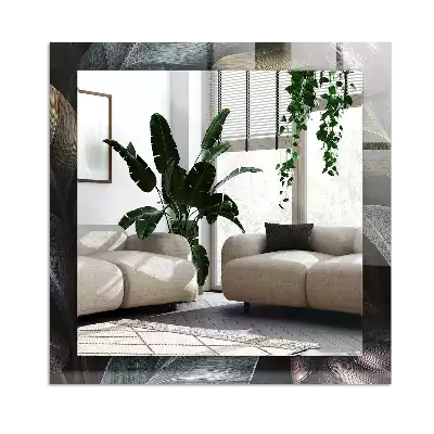 Miroir décoratif rectangulaire Feuilles colorées plante