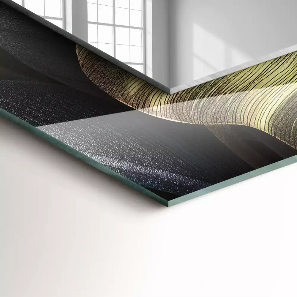 Miroir décoratif rectangulaire Feuilles colorées plante