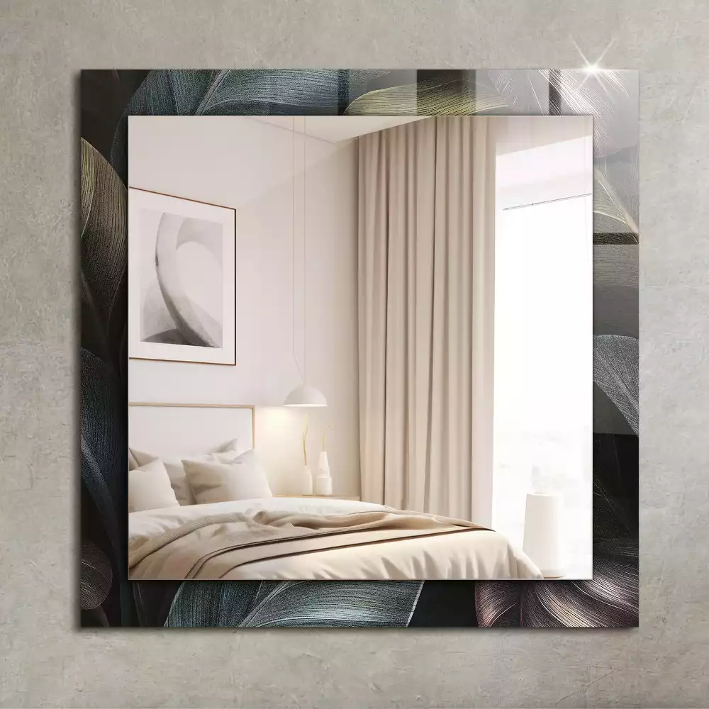 Miroir décoratif rectangulaire Feuilles colorées plante