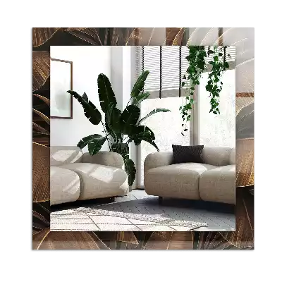 Miroir avec imprimé rectangulaire Feuilles tropicales