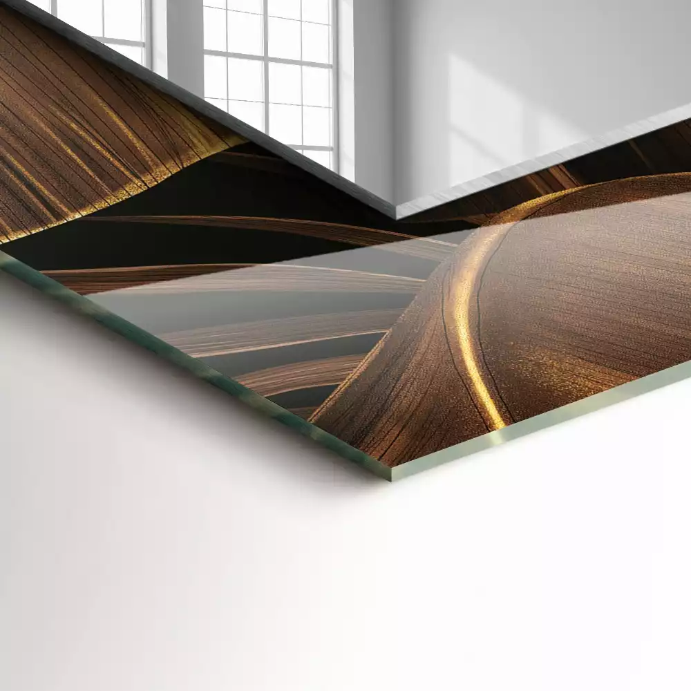 Miroir avec imprimé rectangulaire Feuilles tropicales