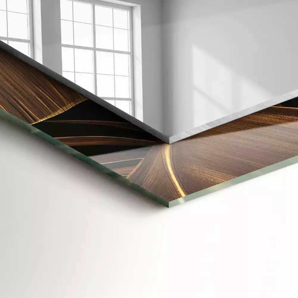 Miroir avec imprimé rectangulaire Feuilles tropicales