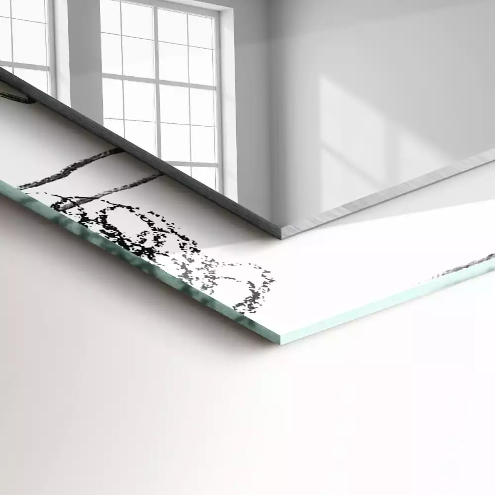 Miroir avec imprimé rectangulaire Motifs abstraits modernes