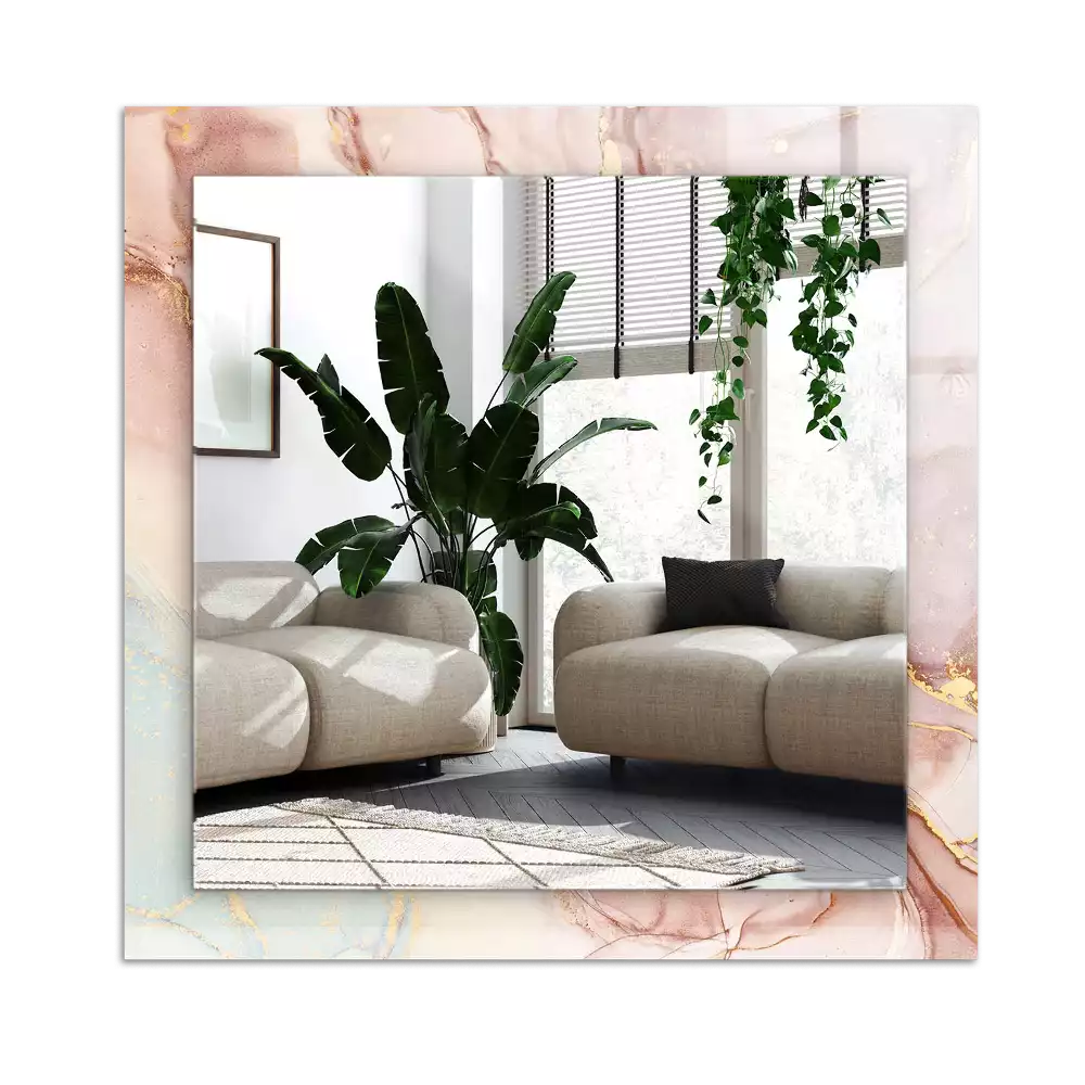 Miroir avec imprimé rectangulaire Art aquarelle abstraite