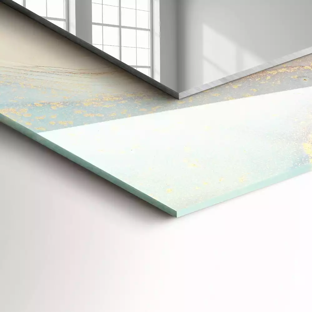 Miroir avec imprimé rectangulaire Art aquarelle abstraite