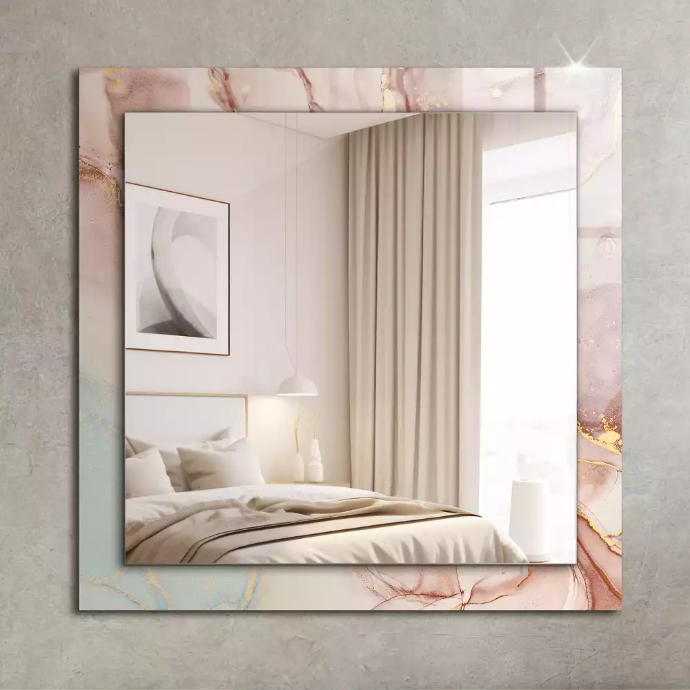 Miroir avec imprimé rectangulaire Art aquarelle abstraite