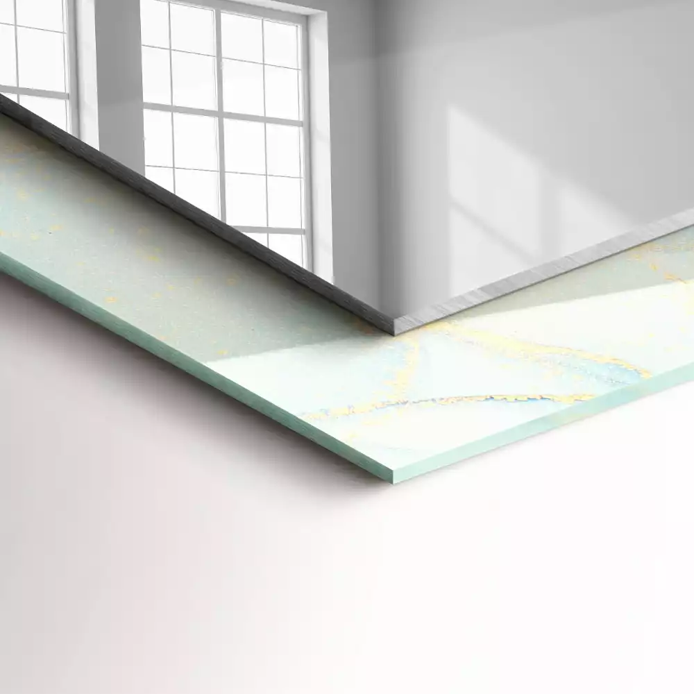 Miroir avec imprimé rectangulaire Art aquarelle abstraite