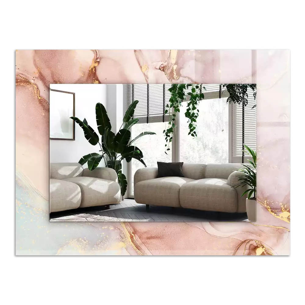 Miroir avec imprimé rectangulaire Art aquarelle abstraite