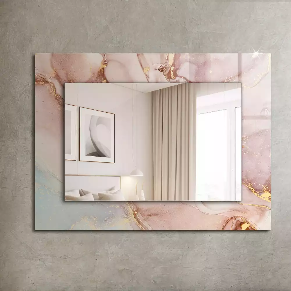 Miroir avec imprimé rectangulaire Art aquarelle abstraite