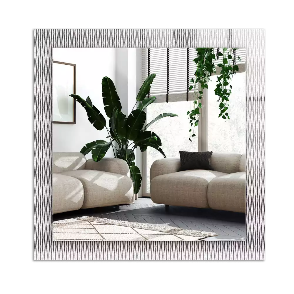 Miroir décoratif rectangulaire Motif tissu textile
