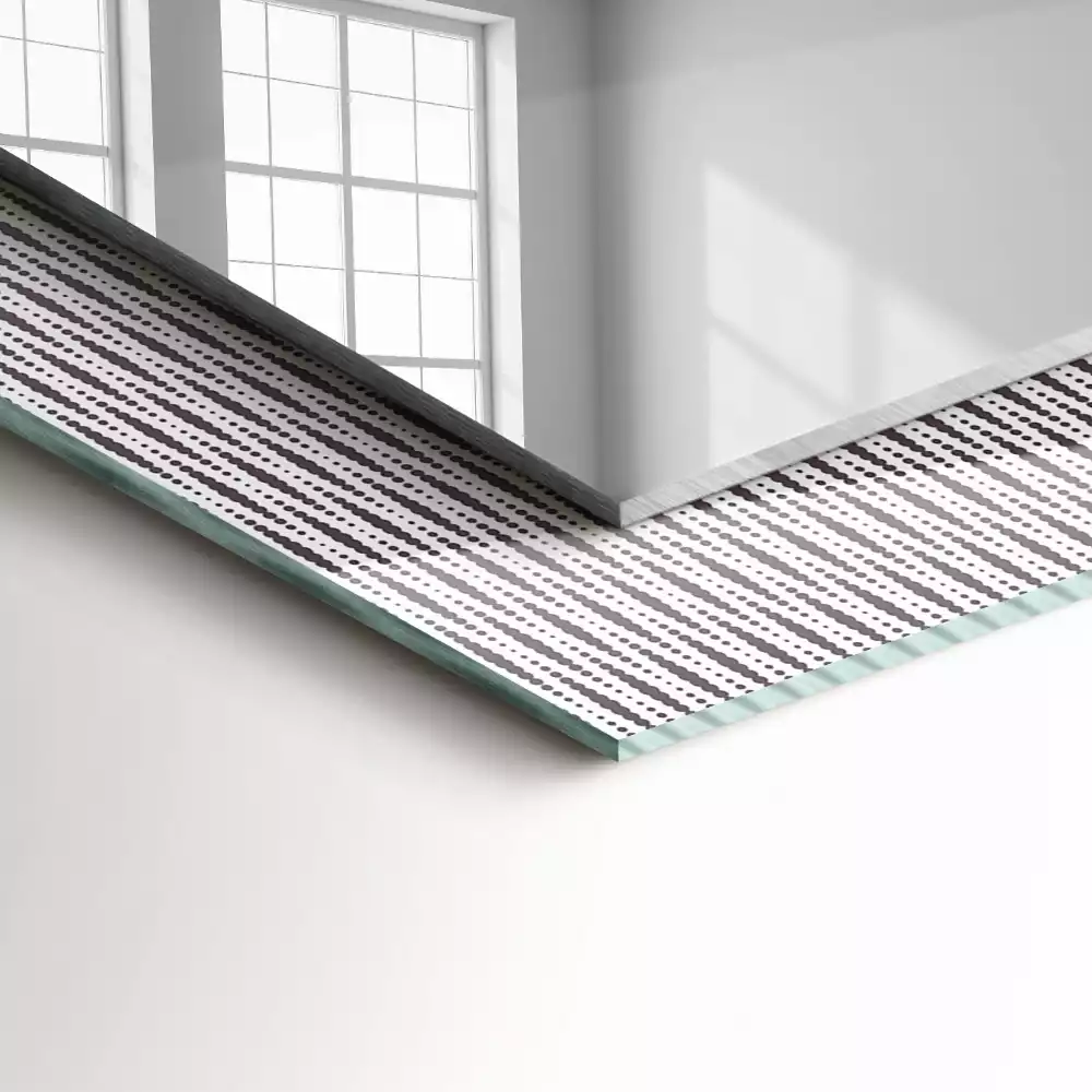 Miroir décoratif rectangulaire Motif tissu textile