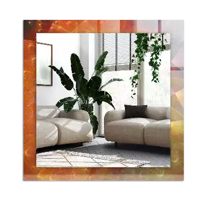 Miroir décoratif rectangulaire Spirale fractale colorée