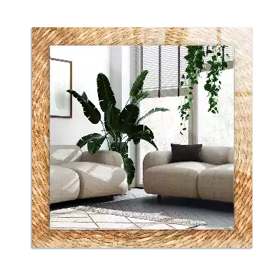 Miroir décoratif rectangulaire Tressage d’osier