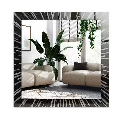 Miroir avec imprimé décoratif rectangulaire Effet vitesse lumière