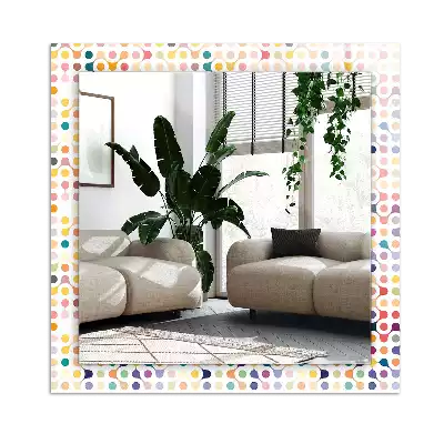 Miroir avec imprimé décoratif rectangulaire Motif géométrique coloré