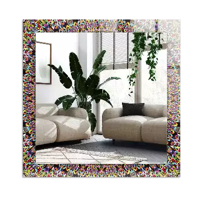 Miroir décoratif rectangulaire Motif mandala coloré