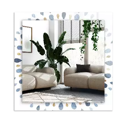 Miroir avec imprimé rectangulaire Motif mandala abstrait