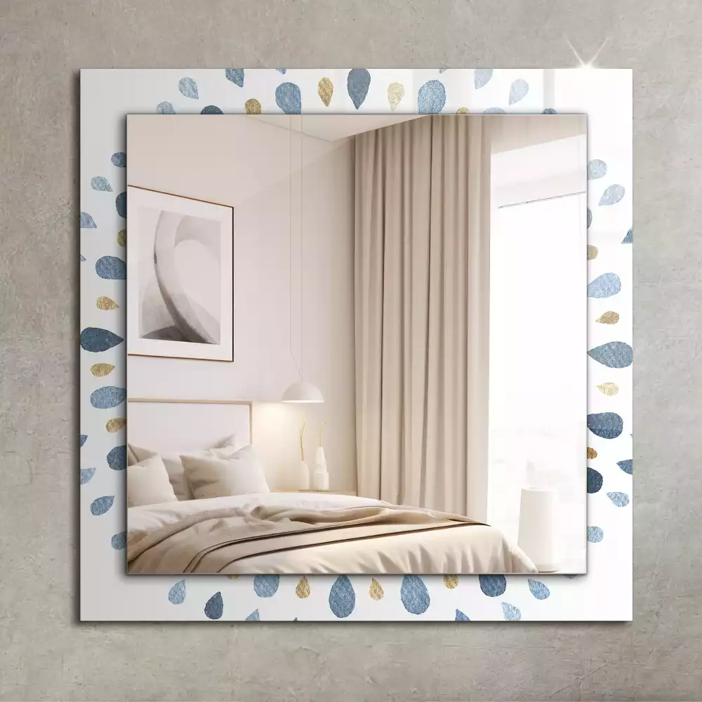 Miroir avec imprimé rectangulaire Motif mandala abstrait