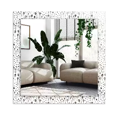 Miroir avec imprimé décoratif rectangulaire Nature minimaliste