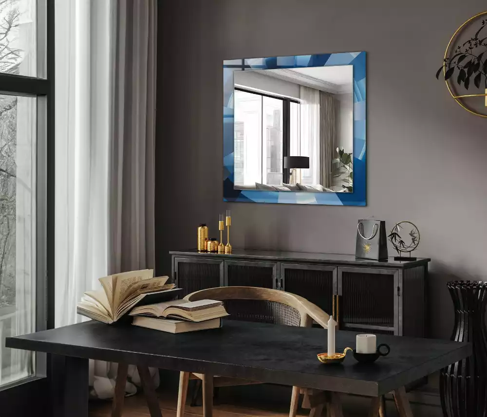 Miroir avec imprimé décoratif rectangulaire Tunnel abstrait