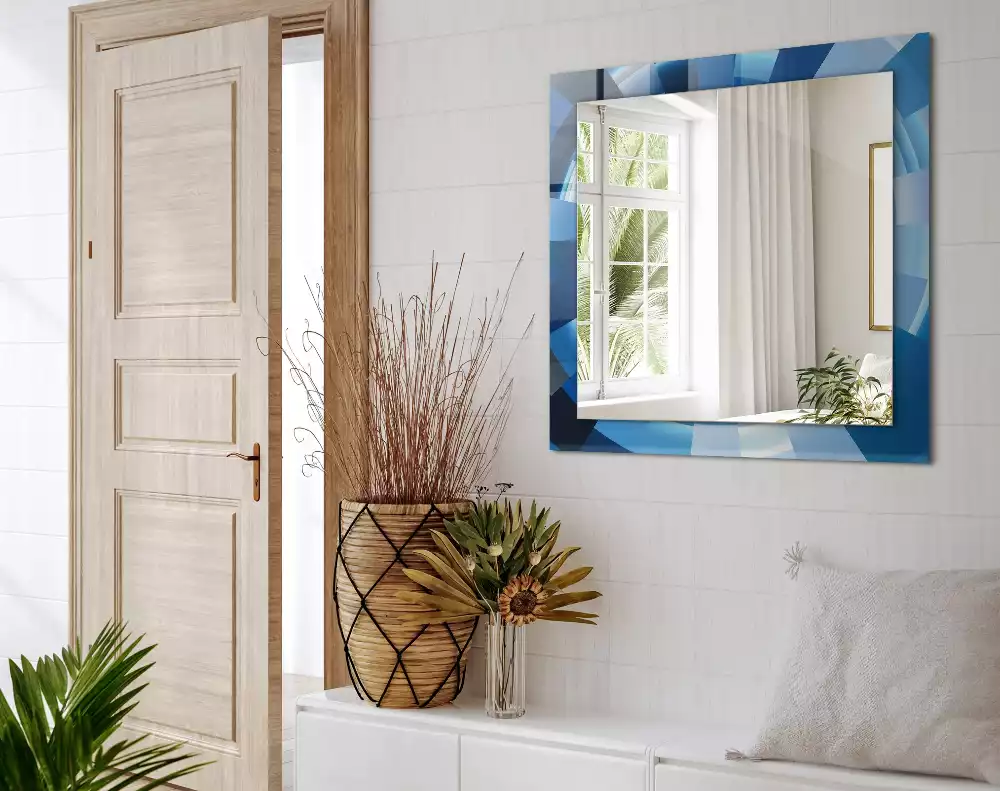 Miroir avec imprimé décoratif rectangulaire Tunnel abstrait