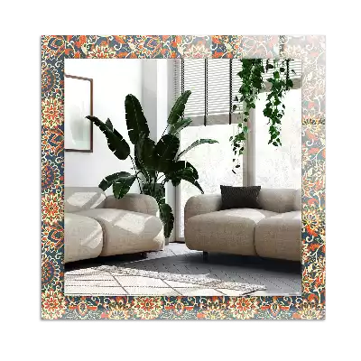 Miroir décoratif rectangulaire Motif floral tapisserie