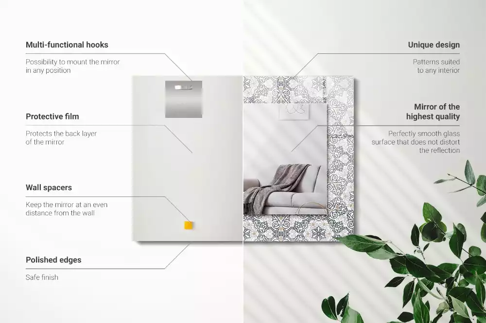 Miroir décoratif rectangulaire Motif ornement