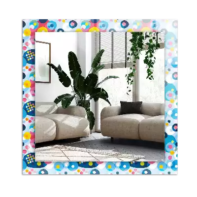 Miroir avec imprimé décoratif rectangulaire Motifs abstraits colorés