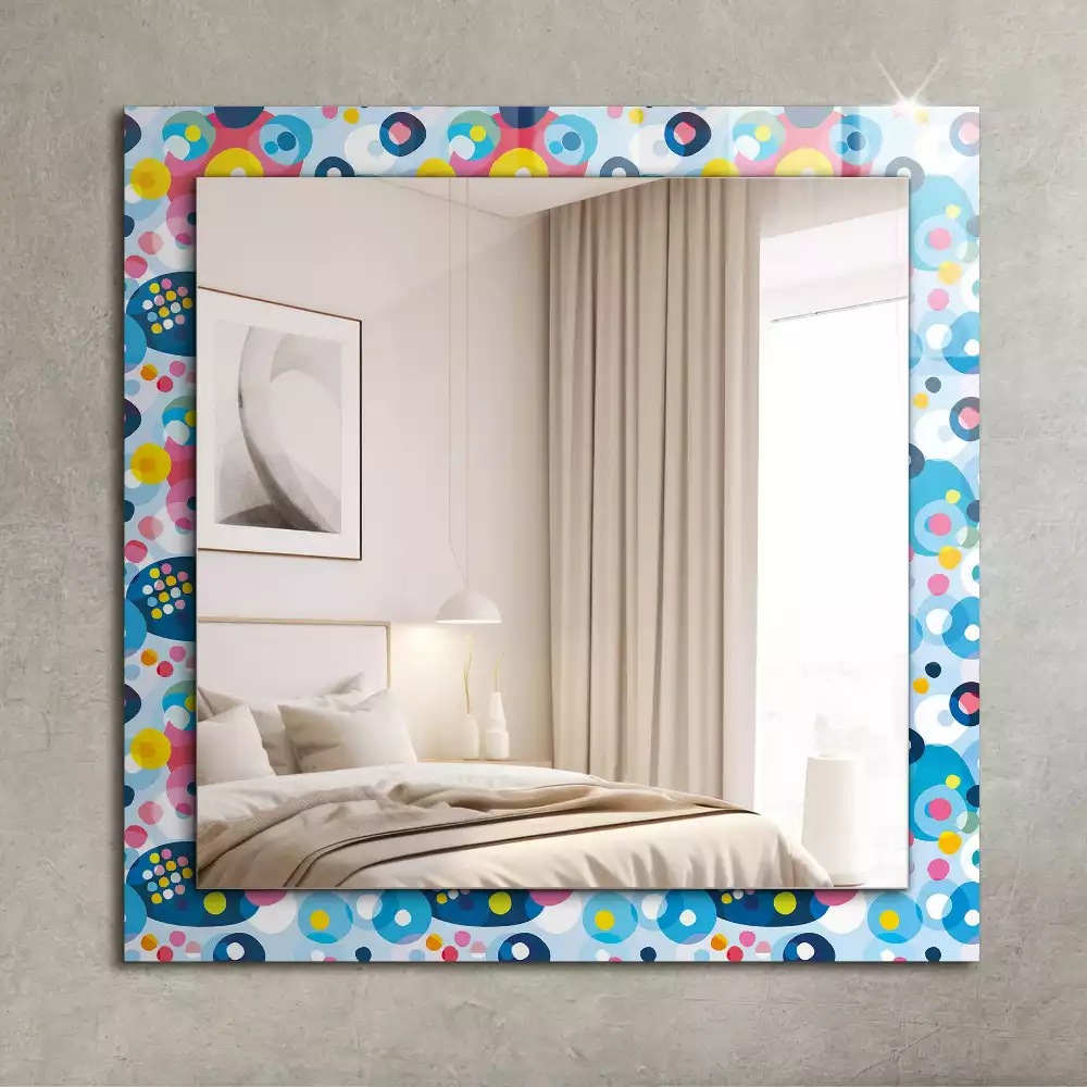 Miroir avec imprimé décoratif rectangulaire Motifs abstraits colorés