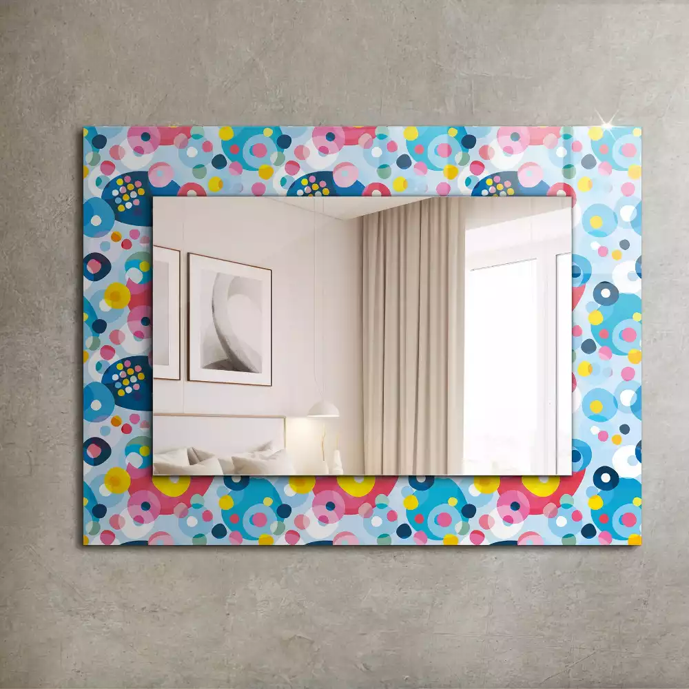 Miroir avec imprimé décoratif rectangulaire Motifs abstraits colorés