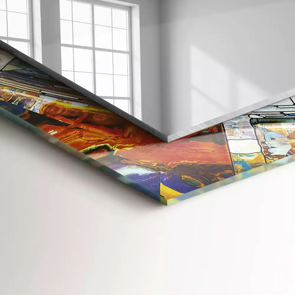 Miroir décoratif rectangulaire Mosaïque abstraite cercles