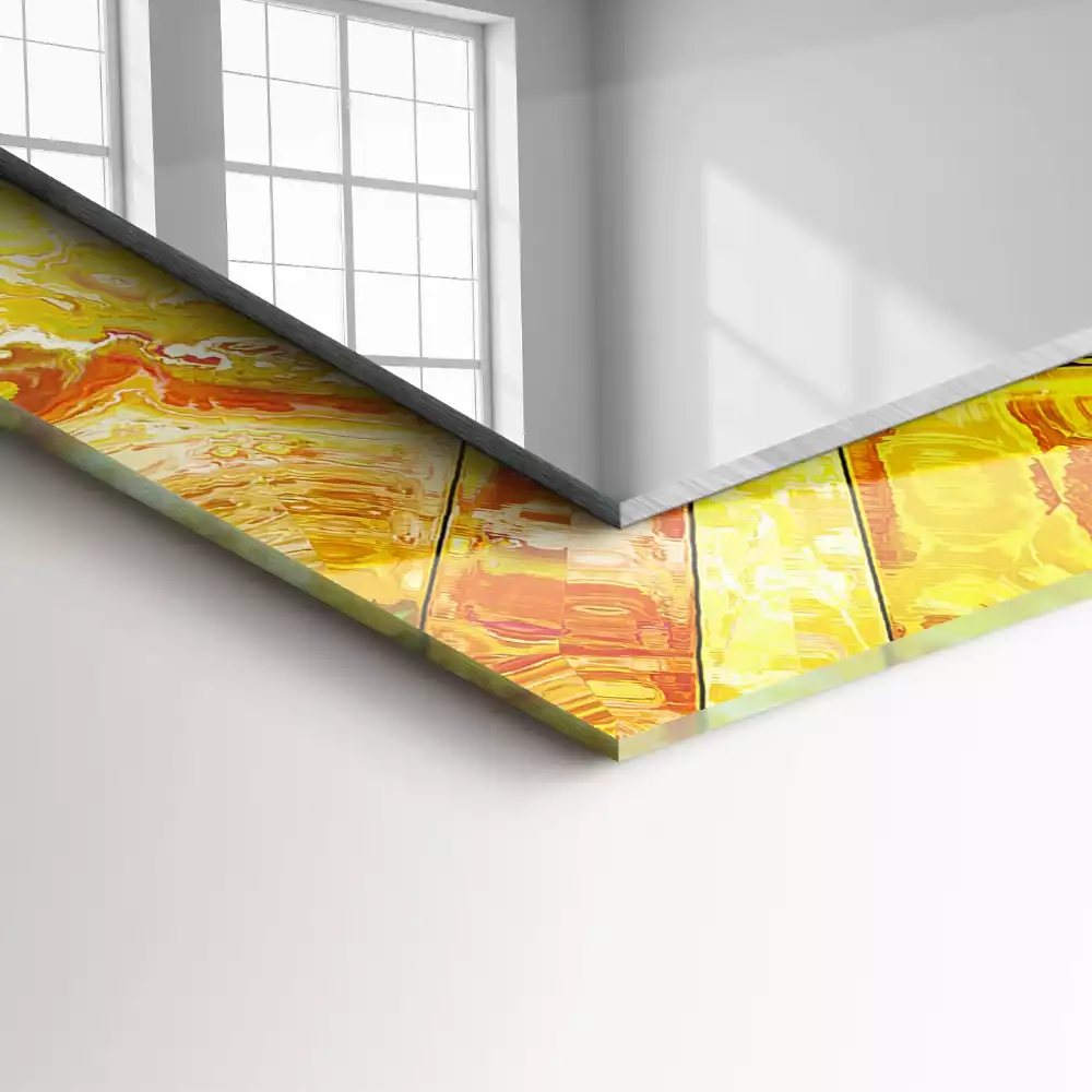 Miroir décoratif rectangulaire Mosaïque abstraite colorée