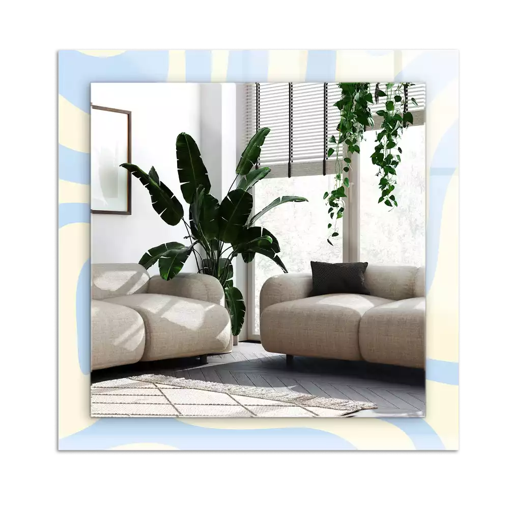 Miroir décoratif rectangulaire Motifs ondulés abstraits
