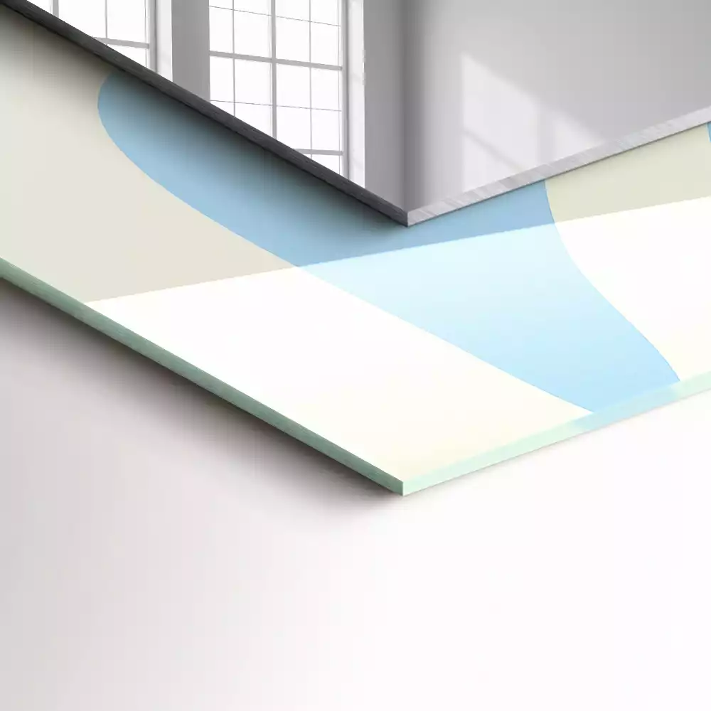 Miroir décoratif rectangulaire Motifs ondulés abstraits