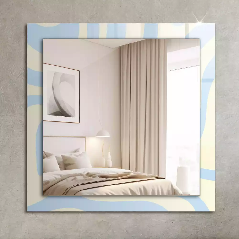 Miroir décoratif rectangulaire Motifs ondulés abstraits