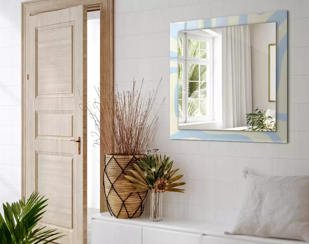 Miroir décoratif rectangulaire Motifs ondulés abstraits