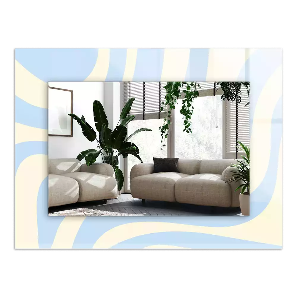 Miroir décoratif rectangulaire Motifs ondulés abstraits