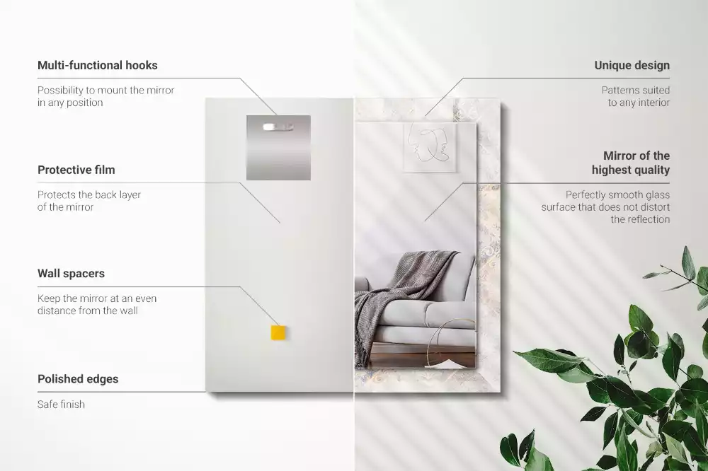 Miroir décoratif rectangulaire Carrelages à motifs