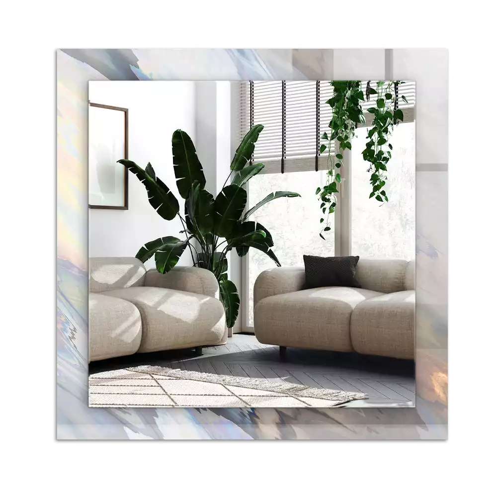 Miroir avec imprimé rectangulaire Motifs colorés abstraits