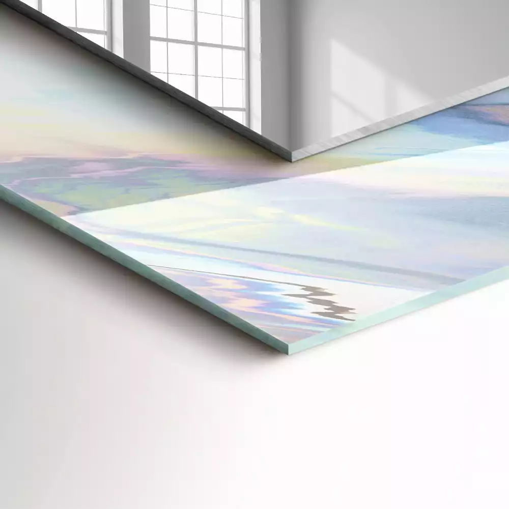 Miroir avec imprimé rectangulaire Motifs colorés abstraits