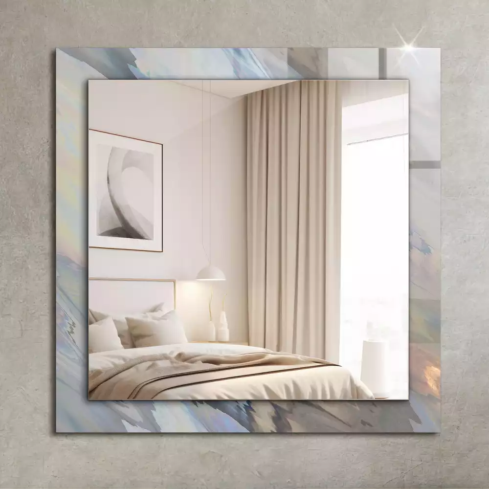 Miroir avec imprimé rectangulaire Motifs colorés abstraits