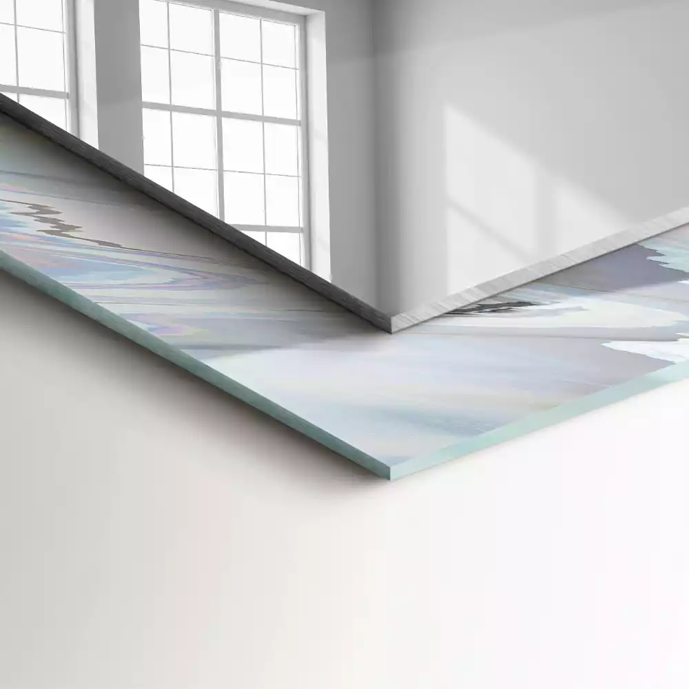 Miroir avec imprimé rectangulaire Motifs colorés abstraits