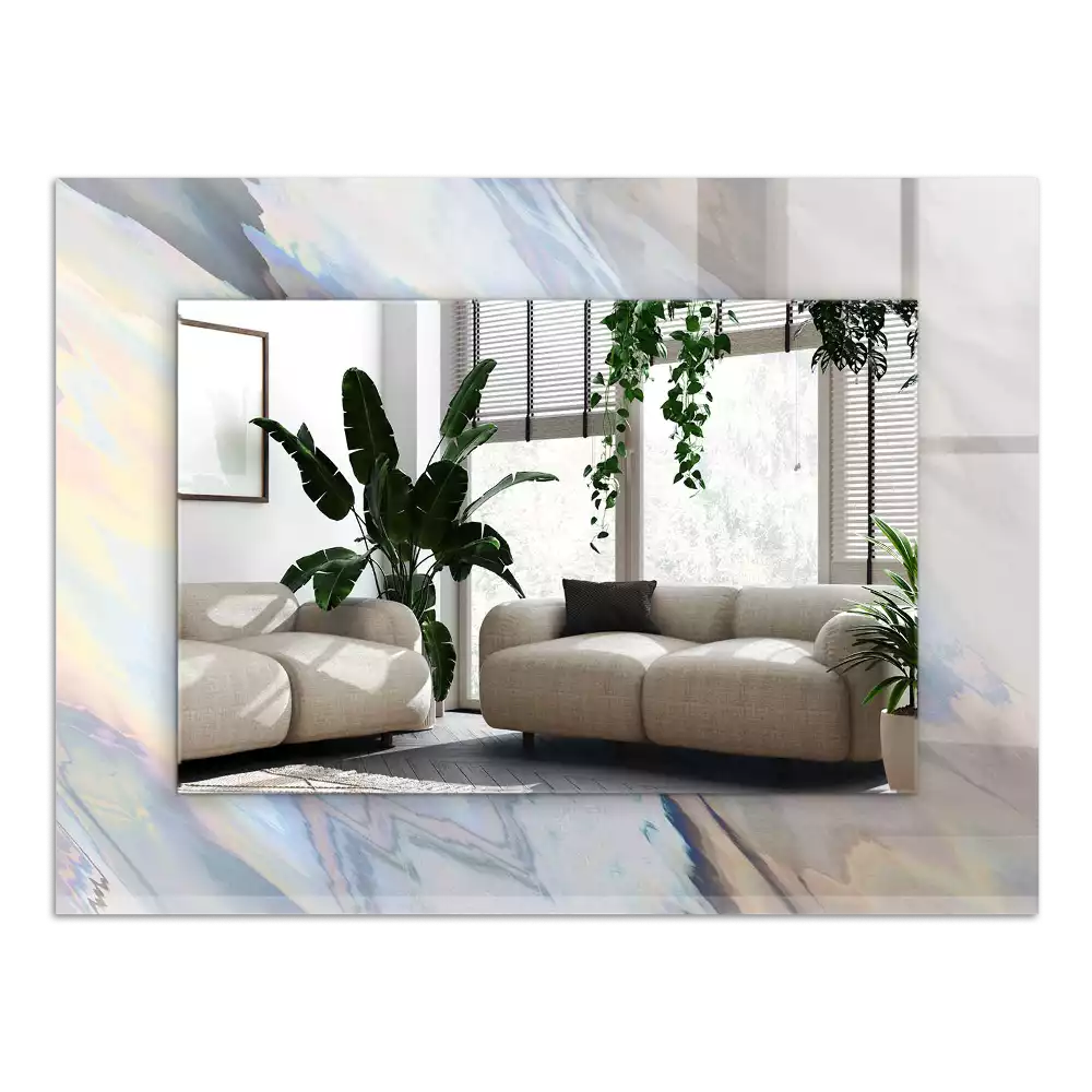 Miroir avec imprimé rectangulaire Motifs colorés abstraits