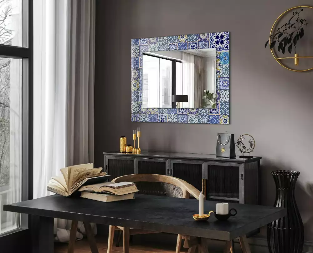Miroir décoratif rectangulaire Carrelage mosaïque coloré