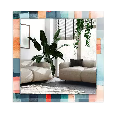 Miroir décoratif rectangulaire Rectangles abstraits colorés